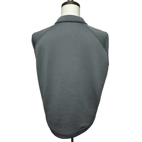 Nike Dri Fit Vest Mens Large Gray Full Zip Running Training Zip Pocket Outdoors - Picture 2 of 11